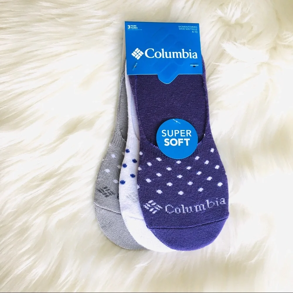 NWT Columbia Women’s 3 pk. Dottie Liner No-show Socks Polka Dot